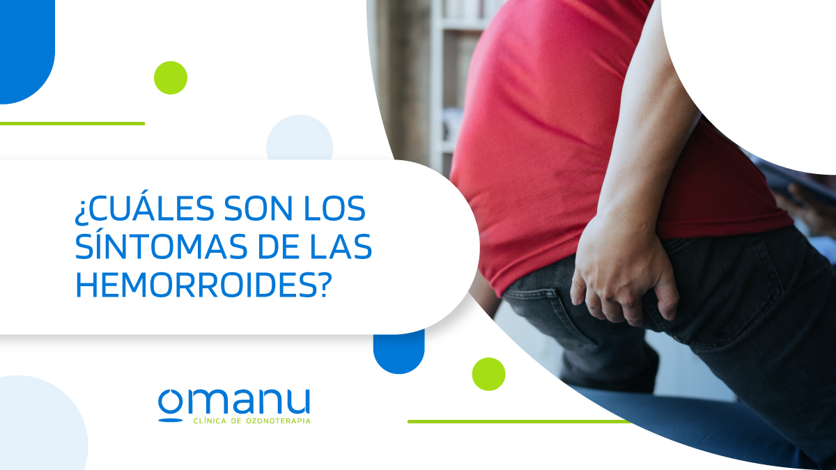 Persona con pantalón oscuro y camiseta roja llevándose la mano a la zona glútea, representando molestia o dolor asociado a hemorroides.