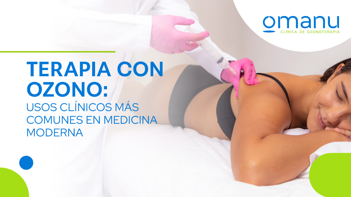 Paciente recibiendo terapia con ozono para el manejo del dolor y la recuperación física en clínica Omanu.